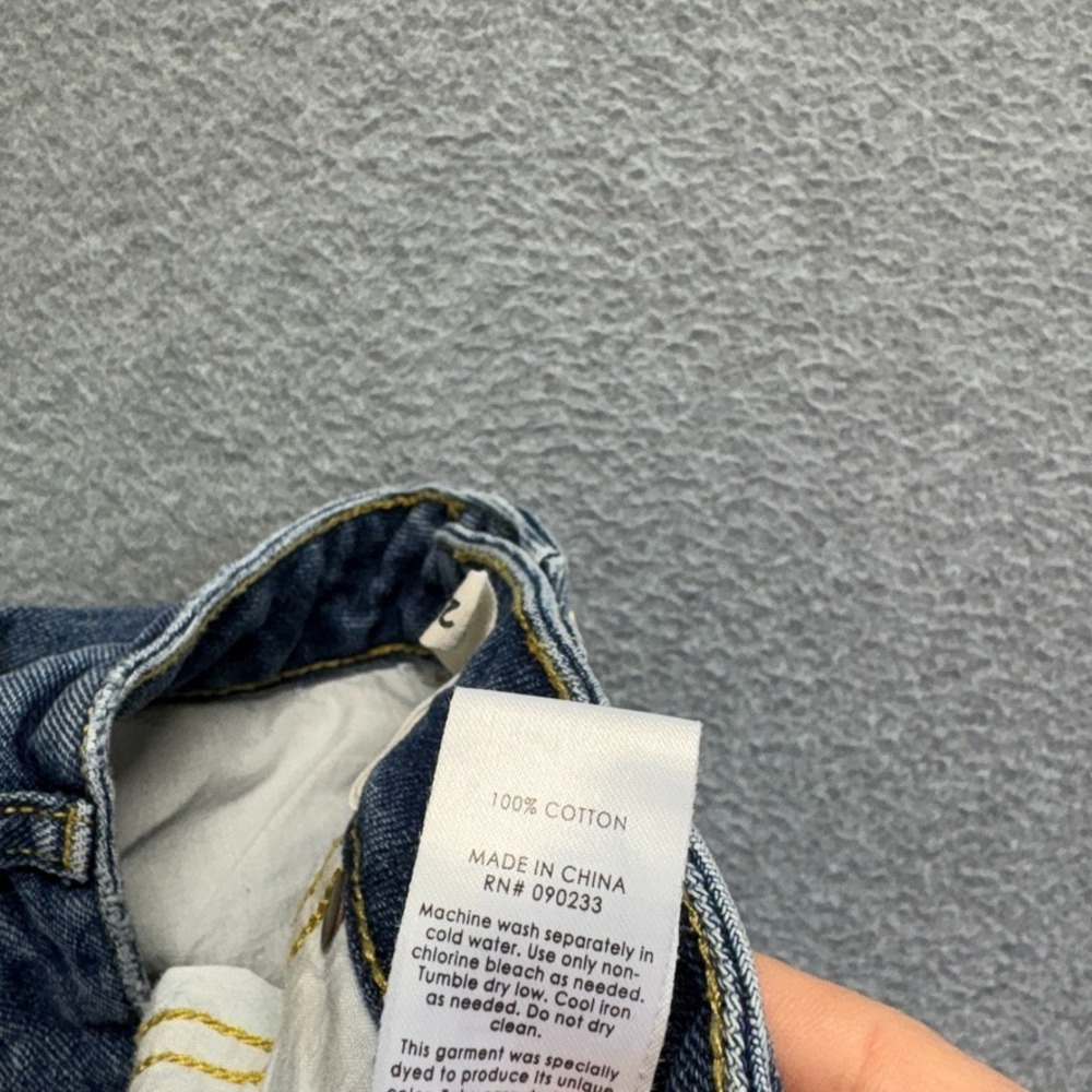 Pacsun Jeans Womens 25 Blue 90s Boyfriend Eco Two Tone Stacked Baggy High Rise - Picture 10 of 11
